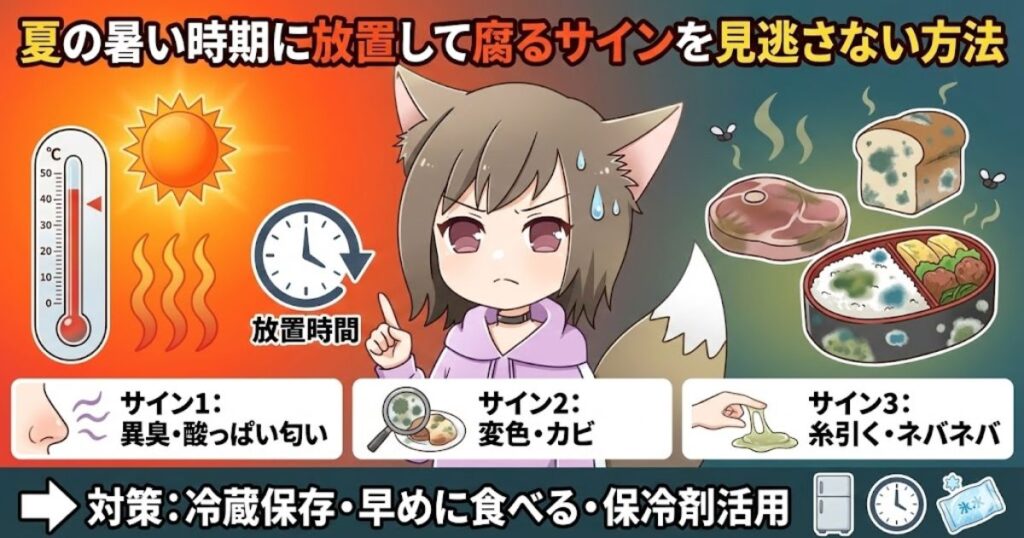 夏の暑い時期に放置して腐るサインを見逃さない方法