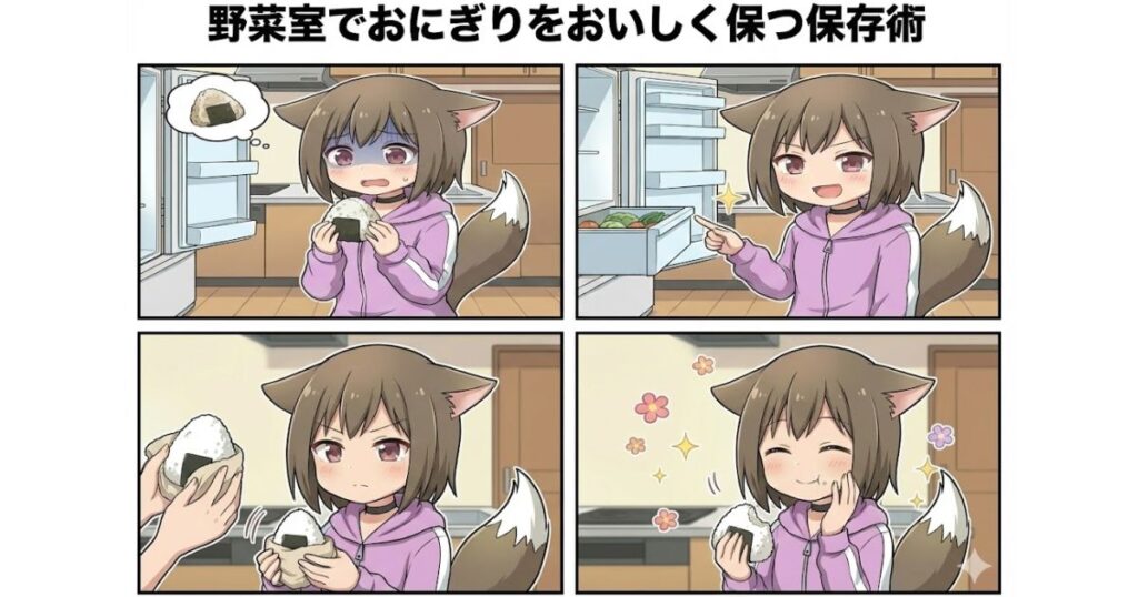 野菜室でおにぎりをおいしく保つ保存術