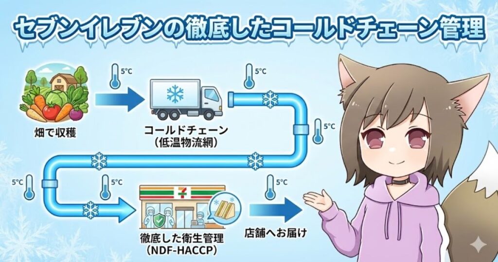 セブンイレブンの徹底したコールドチェーン管理