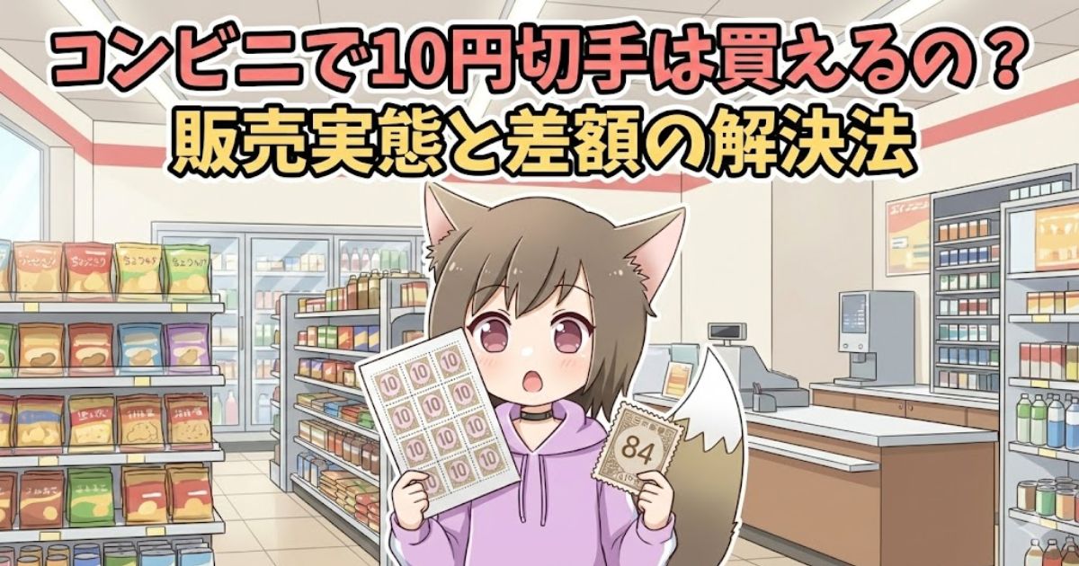コンビニで10円切手を個購入している女性