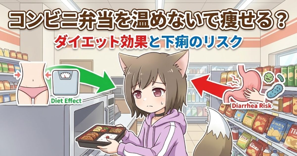 コンビニのレンジで弁当を温めている女性