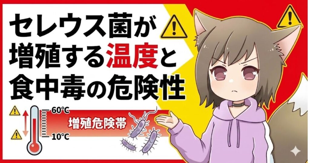セレウス菌が増殖する温度と食中毒の危険性