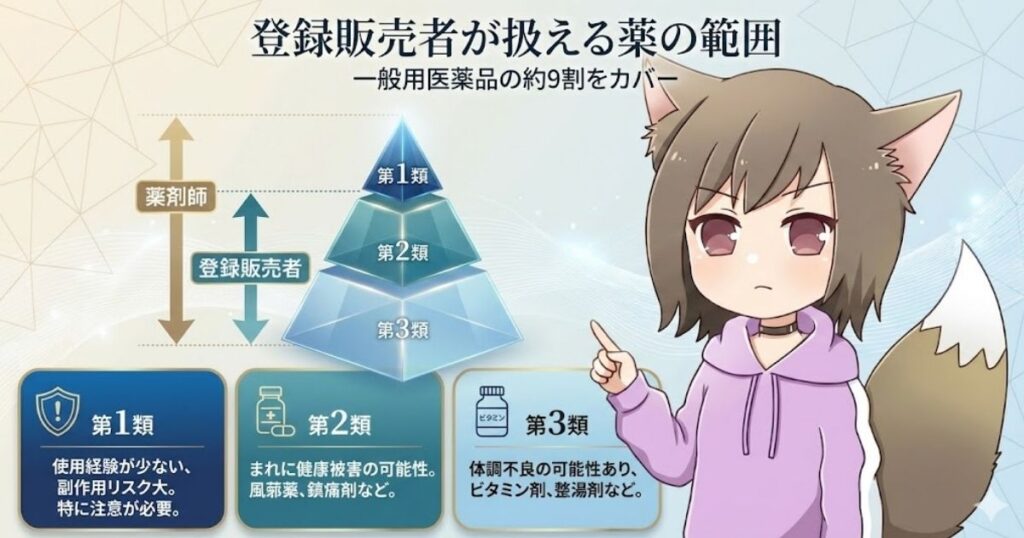 「薬剤師」または「登録販売者」とは？