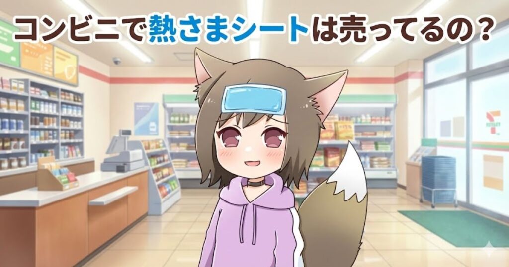 熱さまシートをおでこに貼っている女性