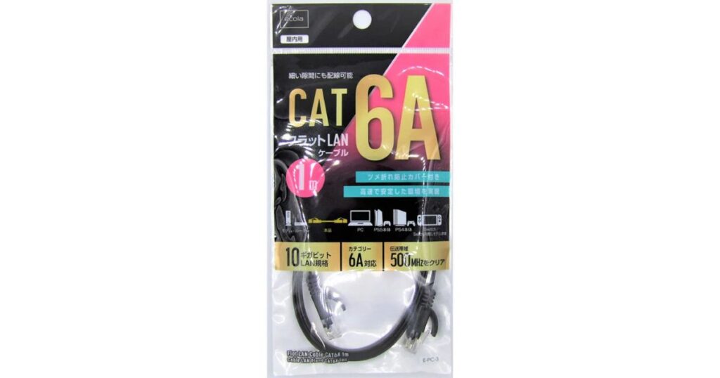 ダイソーCat6Aの高速品