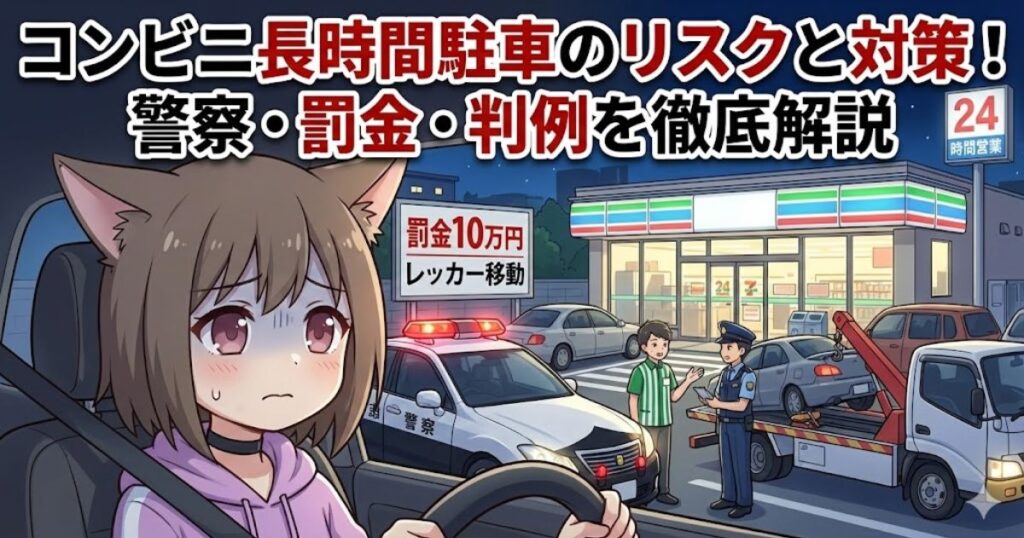 コンビニに車で来ている女性