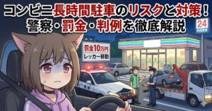 コンビニに車で来ている女性