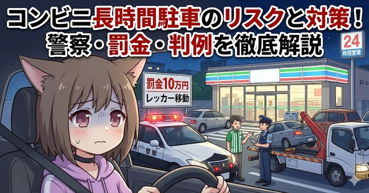 コンビニに車で来ている女性