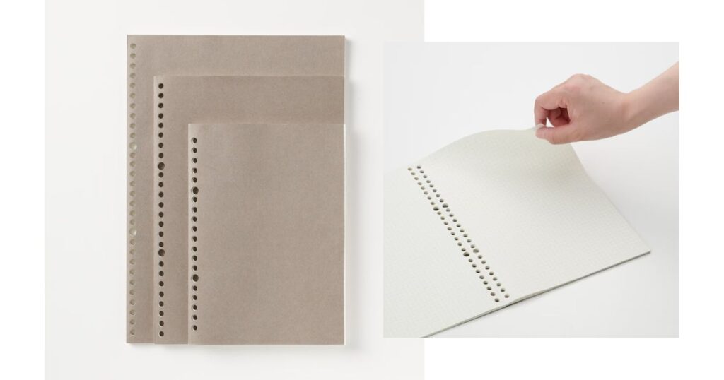 LAWSON無印良品の「はがせるルーズリーフ」