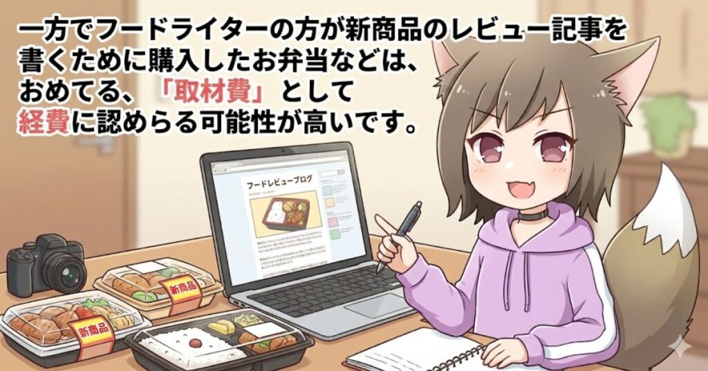 仕事でコンビニ弁当のブログを書いている女性