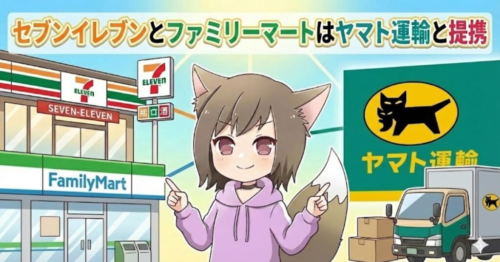 セブンイレブンとファミリーマートはヤマト運輸と提携