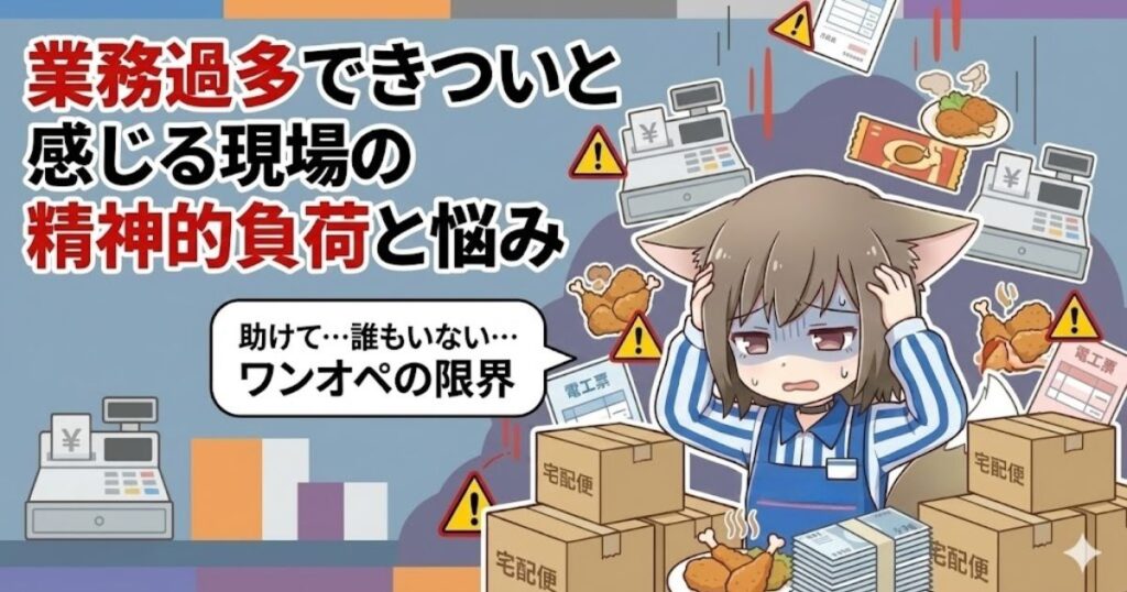 業務過多できついと感じる現場の精神的負荷と悩み