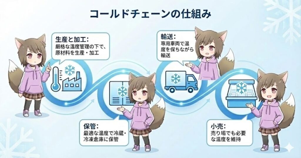 徹底した衛生管理と温度管理(コールドチェーン)