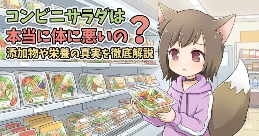 コンビニでサラダを購入している女性