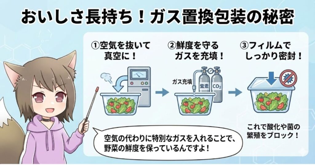 ガス置換包装(MAP)