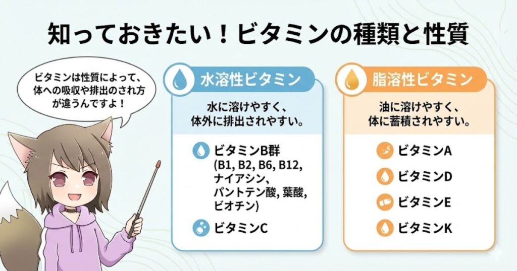 ビタミンの種類