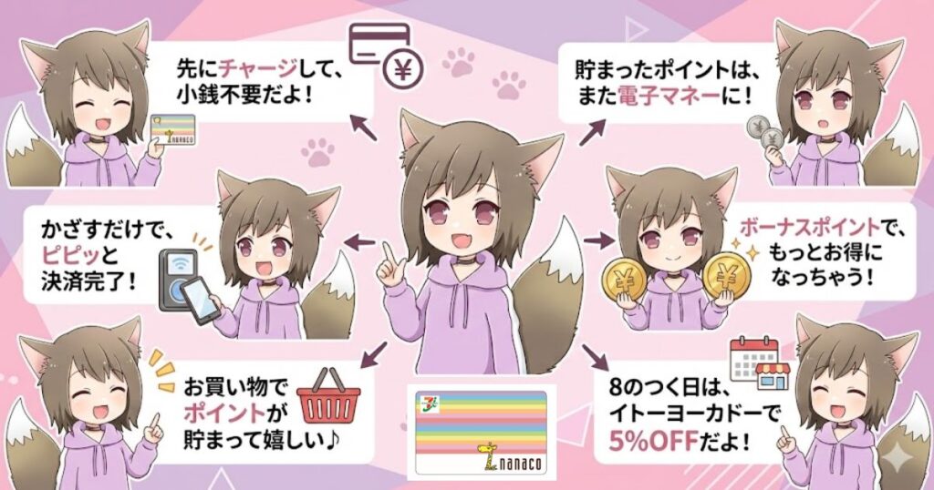 セブンイレブン独自の電子マネーnanaco（ナナコ）のシステム