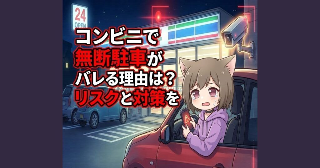 コンビニに車で来ている女性