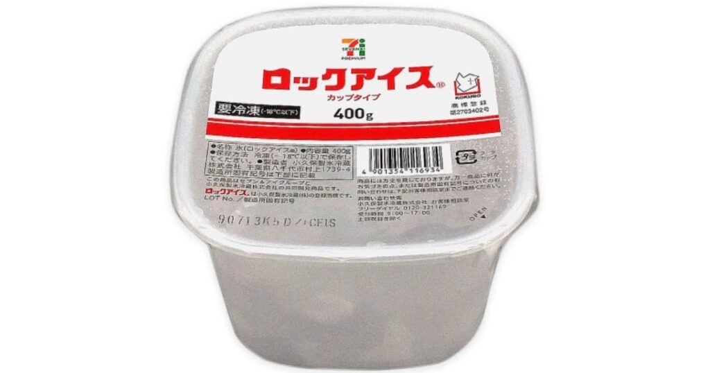 保冷剤の代わりにもなるセブンプレミアムのカップ入りロックアイス