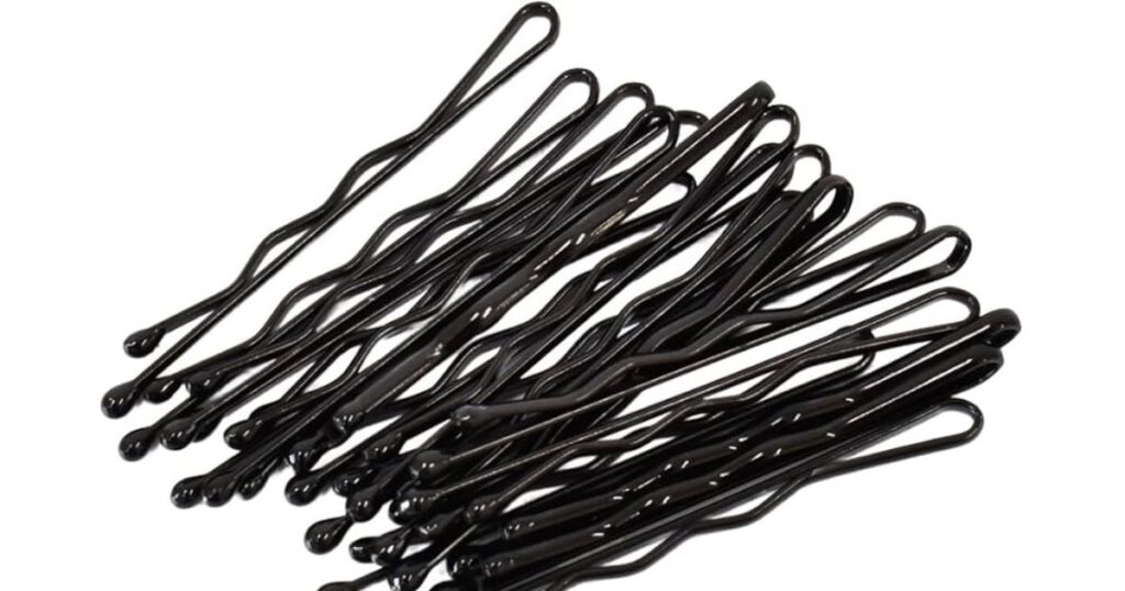 黒い波型ヘアピン(アメリカピン)