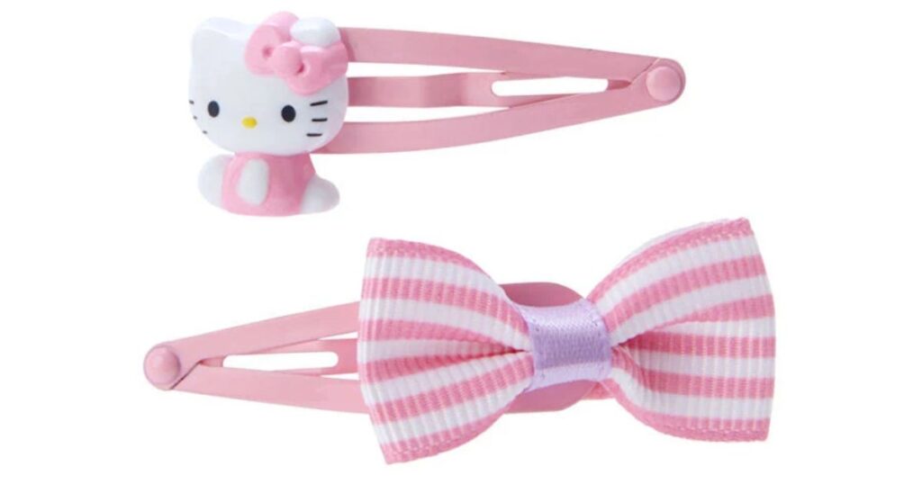 ハローキティやリボンがデザインされた子供向けの可愛いヘアピン