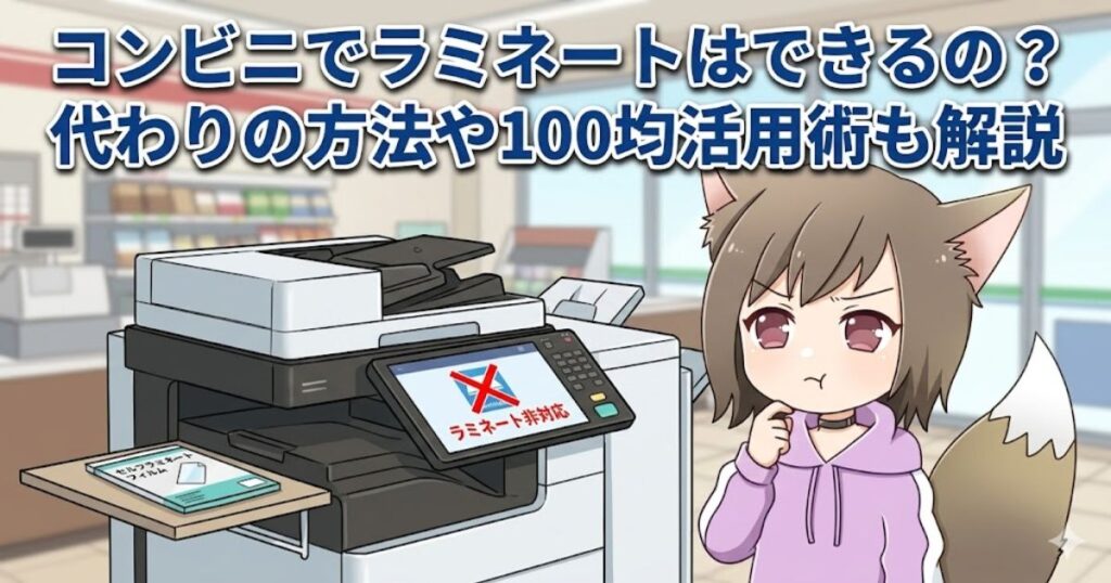コンビニでラミネートはできるの？代わりの方法や100均活用術も解説のアイキャッチ画像