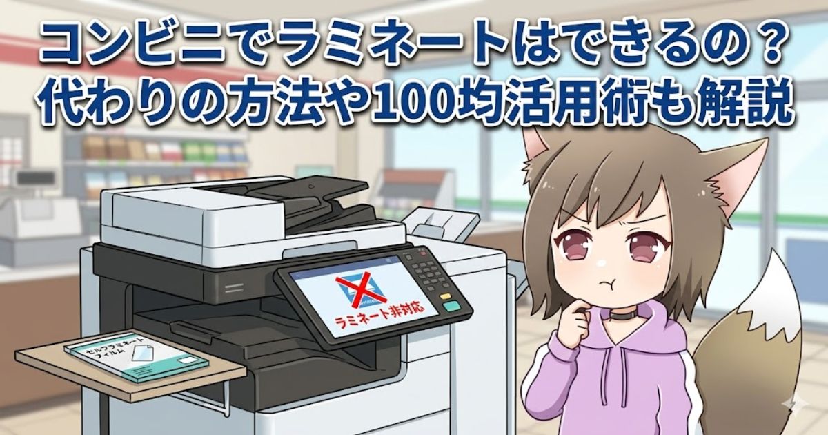 コンビニでラミネートはできるの？代わりの方法や100均活用術も解説のアイキャッチ画像