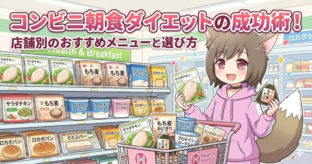 コンビニ朝食ダイエットの成功術！店舗別のおすすめメニューと選び方のアイキャッチ画像