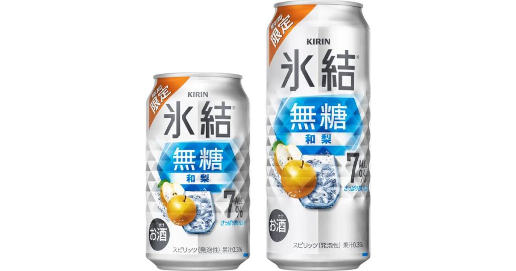 期間限定の新作チューハイ「キリン 氷結 無糖 和梨 ALC.7%」のパッケージ画像