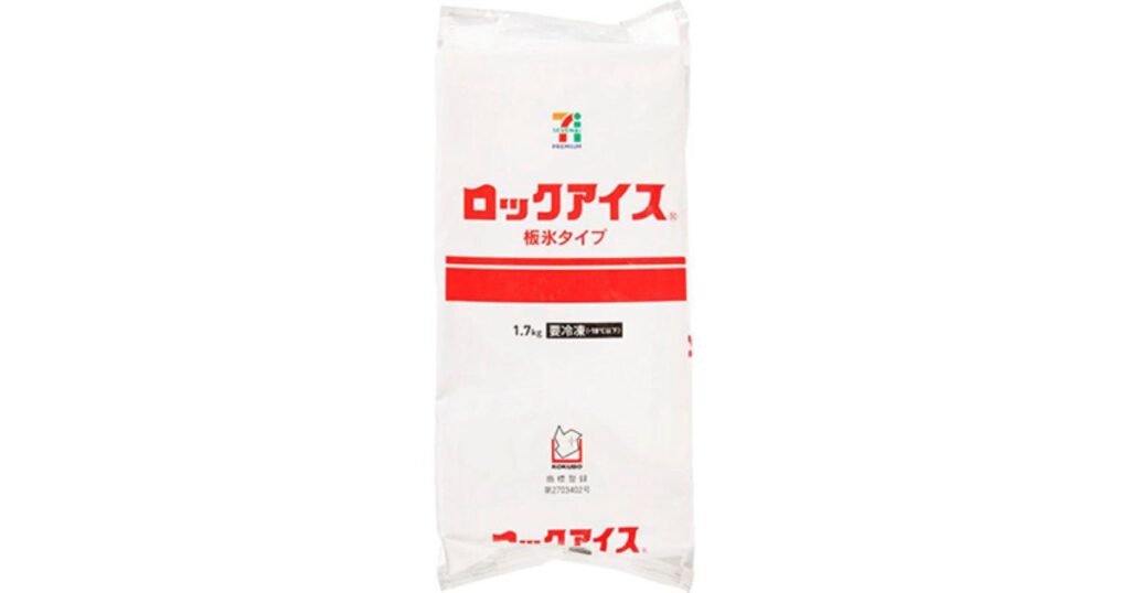 セブンイレブンの「7プレミアム ロックアイス 板氷タイプ 1.7kg」のパッケージ画像