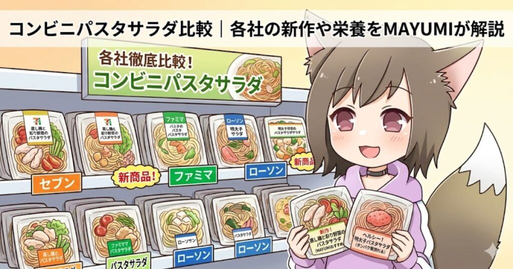 厚切りのローストチキンと新鮮なレタスがたっぷり乗った、食べ応えのあるパスタサラダの盛り付けイメージ