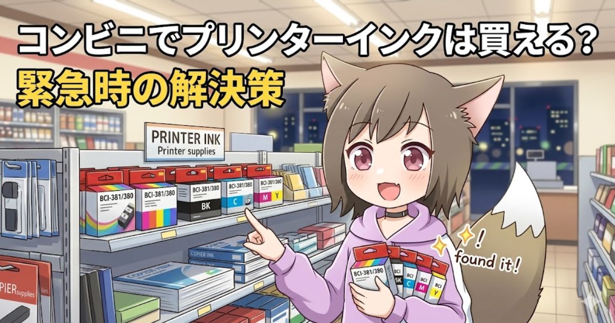 コンビニでプリンターインクを見つけた女の子のアイキャッチ画像