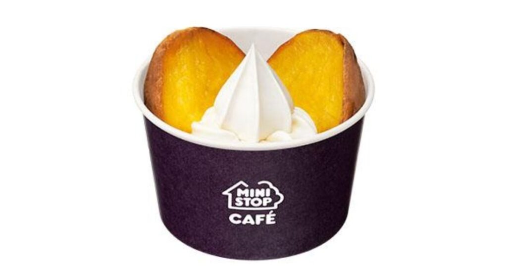 ミニストップの定番スイーツ「台湾蜜いもソフト」（焼き芋とソフトクリーム）