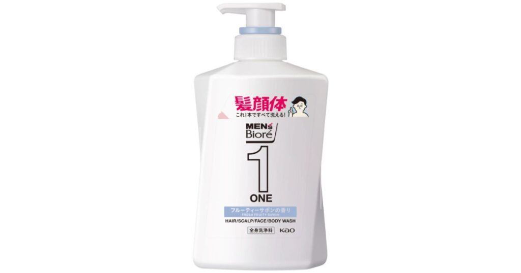 髪・顔・体が1本で洗える花王「メンズビオレ ONE」の全身洗浄料ポンプボトル
