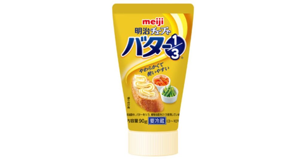 明治チューブでバター1/3のパッケージ