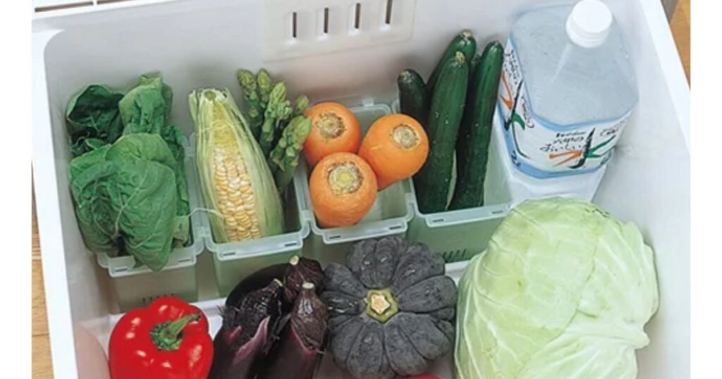 コンビニおにぎりの保存に適した、冷蔵室よりも温度が少し高めに設定されている野菜室
