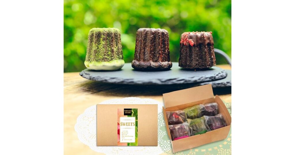 抹茶やチョコなど専門店クオリティの本格的なカヌレ3種と、手土産にしやすい個包装されたギフトボックス
