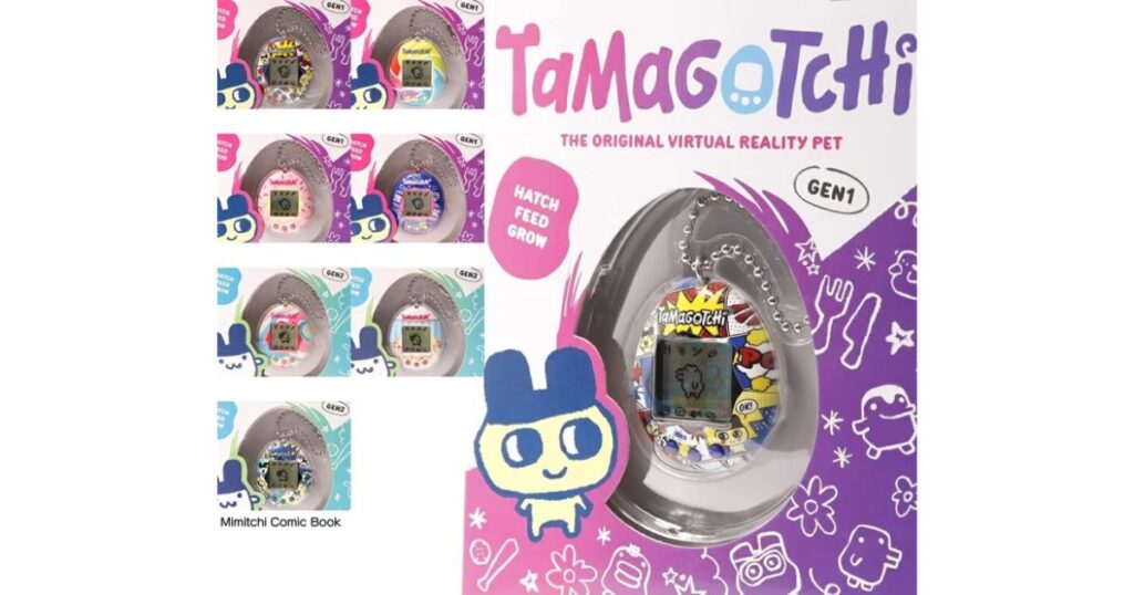 まめっちが描かれた欧米版「Original Tamagotchi GEN1」のパッケージ